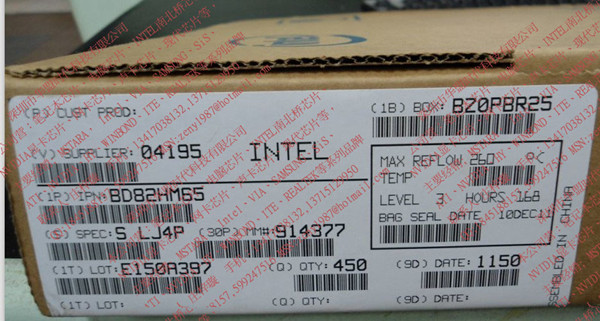 原装英特尔CPU芯片BD82HM55 SLGZS INTEL 年份11年 全新现货