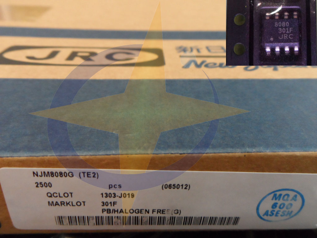 热销中!NJM8080RB1、NJM8080G 2电路音频运算放大器-JRC授权代理商
