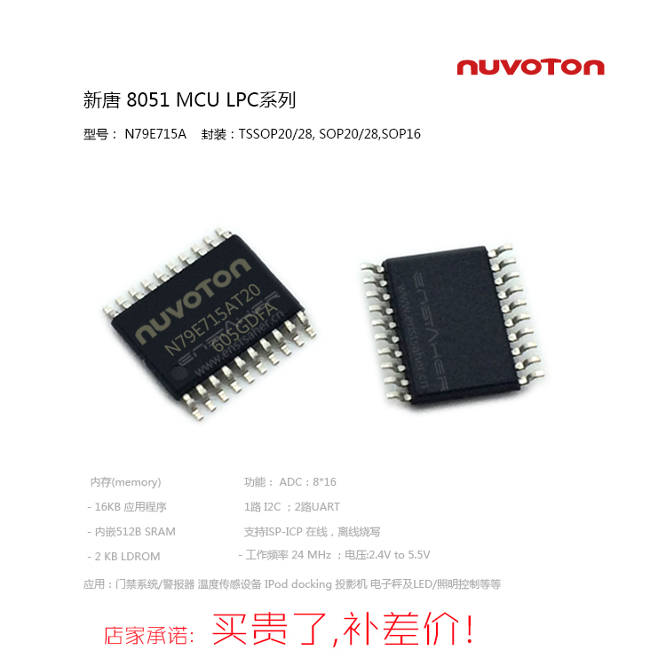 N79E715AT20 TSSOP20 MCU ԭװֻ